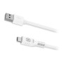 Cable CELLY USB-A a USB-C 1m Blanco (USB-CWH)