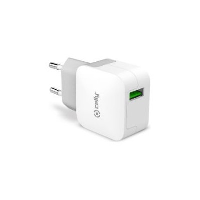 Cargador de Pared CELLY 1xUSB-A Blanco (TCUSBTURBO)