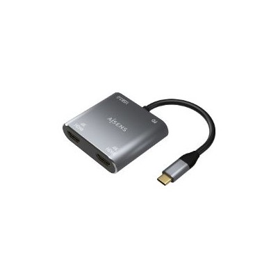 Adaptador AISENS USB-C a 2xHDMI/H 15cm Gris (A109-0625)