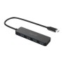 Hub Approx USB-C a 4xUSB-A 3.0 27cm Negro (APPC54)