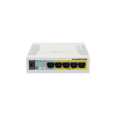 Switch Mikrotik 5xRJ45 GbE 1xSFP PoE (CSS106-1G-4P-1S)