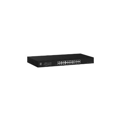 Switch LevelOne 24xRJ45 GbE Rack 1U Negro (GEU-2431)