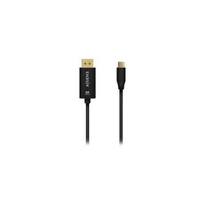 Cable AISENS USB-C/M a DP/M 0.8m Negro (A109-0686)