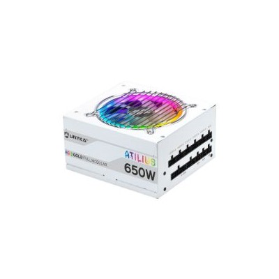 Fuente UNYKA Atilius ATX 650W 90% RGB Blanca (UK521204)