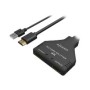 Cable AISENS 2xHDMI/H a HDMI/M+USB/M Negro (A123-0654)