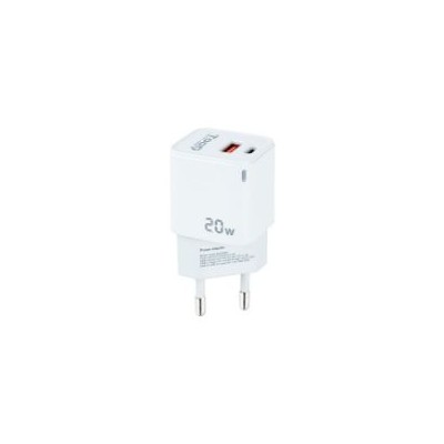 Cargador Pared TOOQ 20W USB-A/C Blanco (TQWC-QCPD20WT)