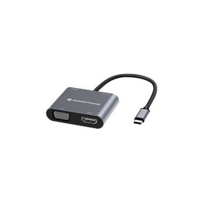 Adaptador CONCEPTRONIC 4 en 1 USB-C 3.0 Gris (DONN16G)