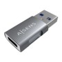 Adaptador AISENS USB-A/M a USB-C/H Gris (A108-0655)