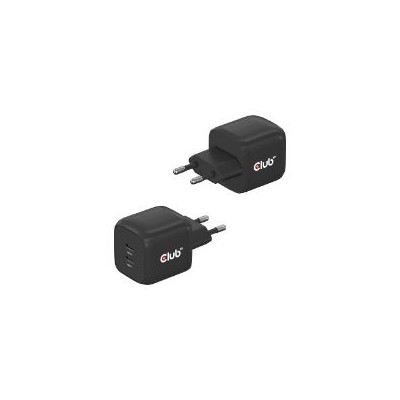 Cargador Viaje Club 3D 45W 2xUSB-C Negro (CAC-1909EU)