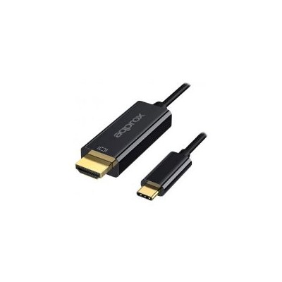 Adaptador Approx USB-C/M a HDMI/M 12cm Negro (APPC52)