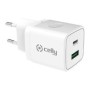 Cargador Pared CELLY 20W/18W USB-A/C (TC2USBUSBC20WWH)