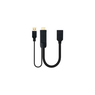 Nanocable USB-A/HDMI/M a DP/H 20cm Negro (10.16.0205)