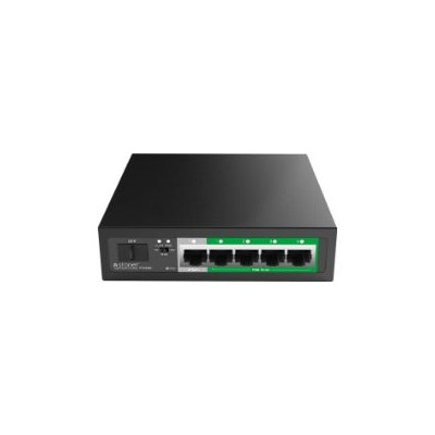 Switch STONET 5xRJ45 GbE 1xSFP PoE Negro (P106GC)