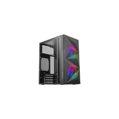 Caja Mars Gaming S/F FRGB USB2/3 mATX Negra (MCME)