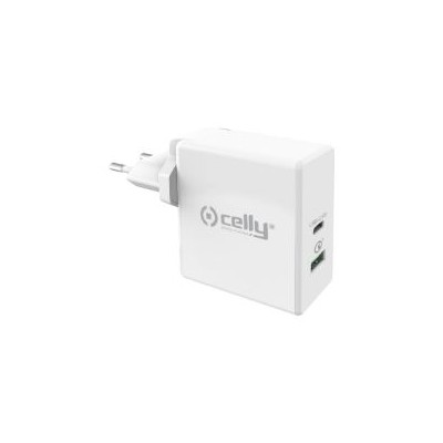 Cargador Pared CELLY 30W 1xUSB-C 1xUSB-A (TCUSBC30WWH)