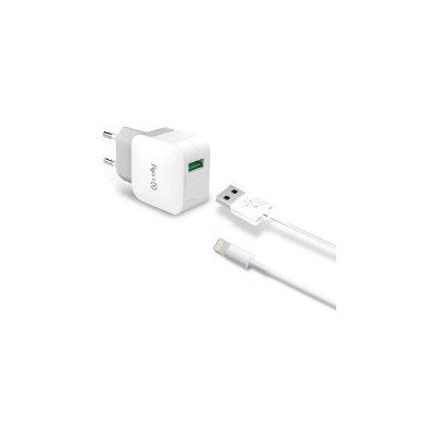 Cargador Pared CELLY USB-A Cable Lightning (TCUSBLIGHT)