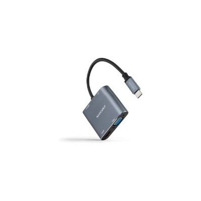 Adaptador Nanocable USB-C a HDMI/VGA/USB-A (10.16.4304)