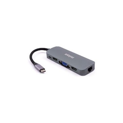 Docking NILOX USB-C a HDMI/VGA/RJ45/USB-C (NXDSUSBC03)