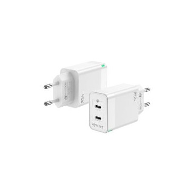 Cargador Pared AISENS 2Usb-C 45W (ASCH-45W2P005-W)