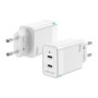 Cargador Pared AISENS 2Usb-C 45W (ASCH-45W2P005-W)