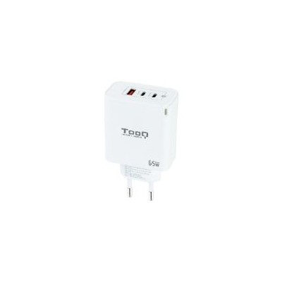 Cargador de Pared TooQ 65W USB-A/C (TQWC-GANQC2PD65WT)