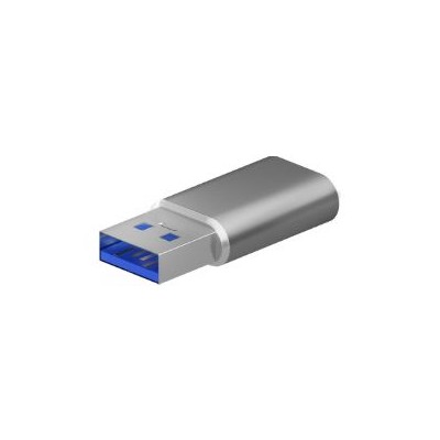 Adaptador AISENS USB-A/M a USB-C/H Gris (A108-0677)