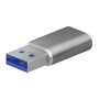 Adaptador AISENS USB-A/M a USB-C/H Gris (A108-0677)