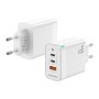 Cargador Pared AISENS 2Usb-C Usb-A 65W(ASCH-65W3P007-W)