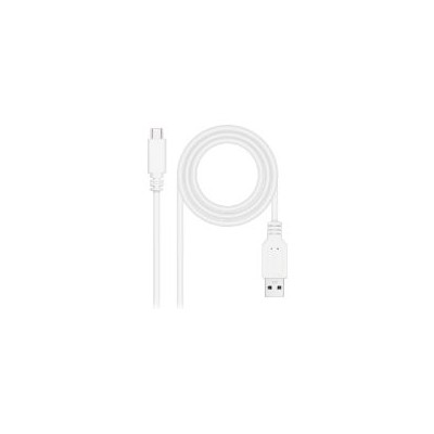 Nanocable USB-A/M a USB-C/M 0.5m Blanco (10.01.4000-W)