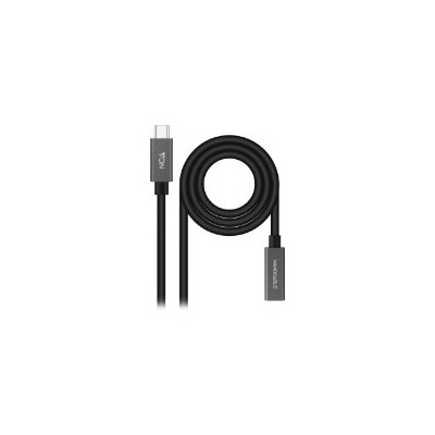 Nanocable USB-C/M a USB-C/H 1m Negro (10.01.4401)