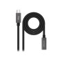 Nanocable USB-C/M a USB-C/H 0.5m Negro (10.01.4400)