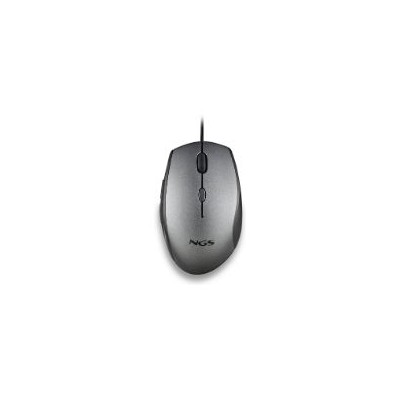 Ratón NGS Ergonómico Óptico USB 1600dpi Gris (MOTHGRAY)