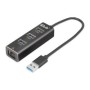 Hub Club 3D 3xUSB-A 3.0 1xRJ45 Negro (CSV-1430A)