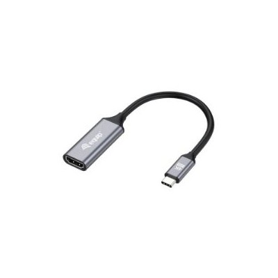 Cable EQUIP USB-C/M a HDMI/H 15cm Negro/Gris (EQ133491)