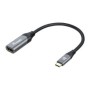 Cable EQUIP USB-C/M a HDMI/H 15cm Negro/Gris (EQ133492)