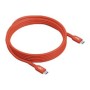 Cable Club 3D USB-C/M a USB-C/M 3m Naranja (CAC-1513)