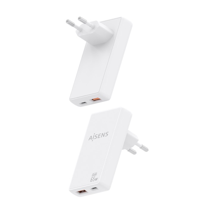 Cargador Pared AISENS GaN 65W UDB-A/C (ASCH-65W2P076-W)