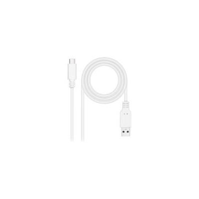 Nanocable USB-A/M a USB-C/M 1m Blanco (10.01.4001-W)