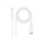 Nanocable USB-A/M a USB-C/M 1m Blanco (10.01.4001-W)