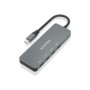 Hub AISENS USB-C a 4xUSB-C Gris (A109-0695)