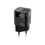 Cargador Pared TooQ 20W 1USB 1USB-C Negro (TQWC-QCPD20)