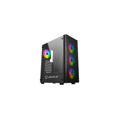 Semitorre UNYKA Mir 100 S/F ARGB ATX Negra (UK511303)