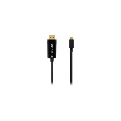 Cable AISENS USB-C/M a DP/M 0.8m Negro (A109-0688)