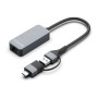 Adaptador AISENS USB-A/C/M a RJ45/H Gris (A109-0710)