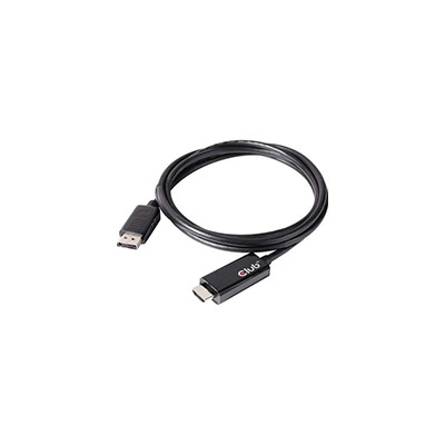 Cable Club 3D DP 1.4/M a HDMI 2.0/H 2m Negro (CAC-1082)