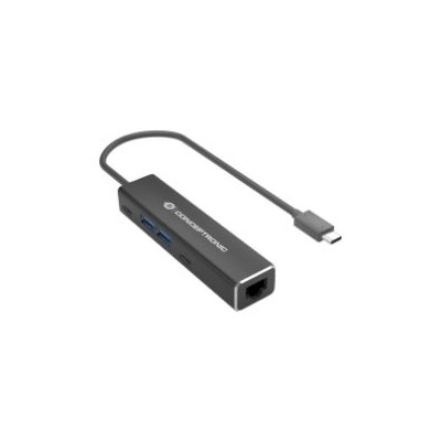 Adaptador CONCEPTRONIC USB-C a USB/RJ45 Hub (ABBY13B)