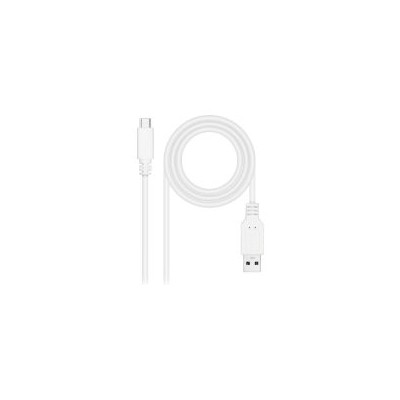 Nanocable USB-A/M a USB-C/M 2m Blanco (10.01.4002-W)