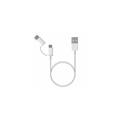 Cable XIAOMI M-USB/C a USB-A 30cm Blanco (SJV4083TY)