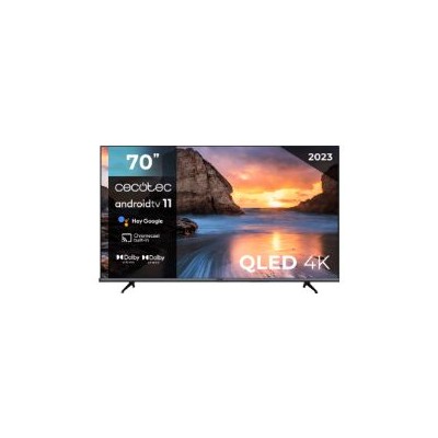 TV CECOTEC 70" V1+ VQU11070+ 4K UHD QLED Negro (02617)