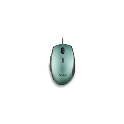 Ratón NGS Ergonómico Óptico USB 1600dpi Verde (MOTHICE)